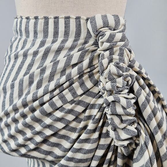 Just Bee Queen Women's Tulum Striped Fringed Vacation Asymmetrical Skirt | XS - Picture 6 of 14